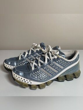 Adidas Bounce Women's Running Shoes Sneakers Blue Silver Size 7.5 Athletic Y2K